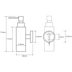 Muilo dozatorius Bemeta Omega, pakabinamas, 150 ml