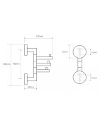 Kabliukas Bemeta Omega, trigubas, pasukamas