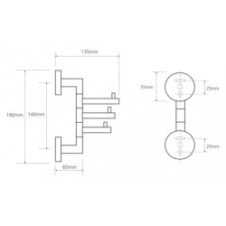 Kabliukas Bemeta Omega, trigubas, pasukamas