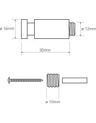 Kabliukas Bemeta Omega, 30 mm