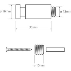 Kabliukas Bemeta Omega, 30 mm