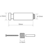 Kabliukas Bemeta Omega, 55mm