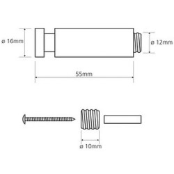 Kabliukas Bemeta Omega, 55mm