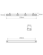 Pakaba Bemeta Omega, su 4 kabliukais, 270 mm