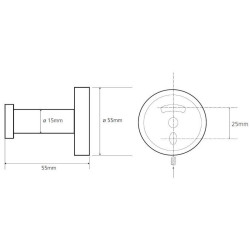 Kabliukas Bemeta Omega, 55mm