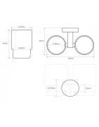 Dvigubas laikiklis stiklinėms Bemeta Omega