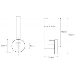 Tualetinio popieriaus laikiklis Bemeta Omega, vertikalus