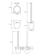 WC šepečio laikiklis Bemeta Omega, pakabinamas, baltas