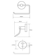 Tualetinio popieriaus laikiklis Bemeta Omega, be dangtelio
