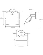 Tualetinio popieriaus laikiklis Bemeta Omega, su dangteliu