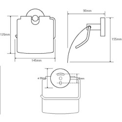Tualetinio popieriaus laikiklis Bemeta Omega, su dangteliu