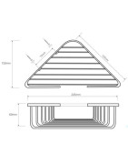 Trikampė kampinė muilinė Bemeta Cytro