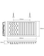 Stačiakampė muilinė Bemeta Cytro, 300mm