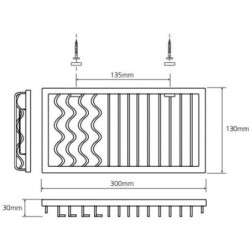 Stačiakampė muilinė Bemeta Cytro, 300mm