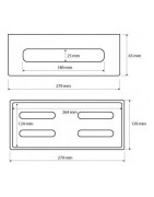 Stačiakampė muilinė-krepšelis Bemeta Cytro, 280 mm