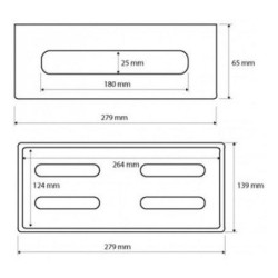 Stačiakampė muilinė-krepšelis Bemeta Cytro, 280 mm