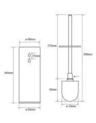 WC šepečio laikiklis Bemeta Neo, su juodu šepečiu