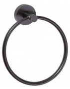 Žiedinė rankšluosčių pakaba Bemeta Dark, juodos spalvos