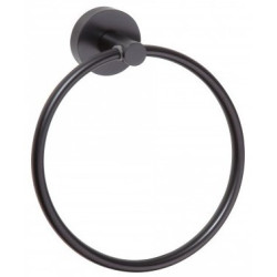 Žiedinė rankšluosčių pakaba Bemeta Dark, juodos spalvos