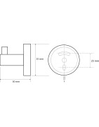 Kabliukas Bemeta Dark, 55mm