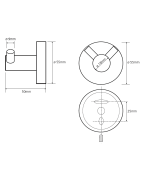 Kabliukas Bemeta Neo, 55x55mm, dvigubas