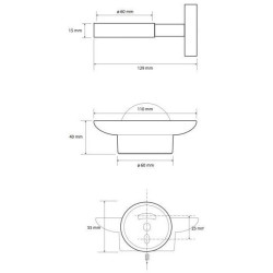 Stiklinė muilinė Bemeta Dark