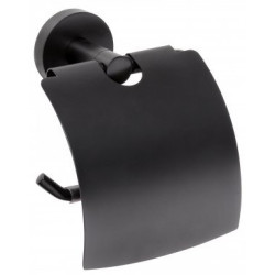 Tualetinio popieriaus laikiklis Bemeta Dark, su dangteliu