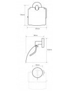 Tualetinio popieriaus laikiklis Bemeta Neo, su dangteliu