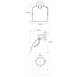 Tualetinio popieriaus laikiklis Bemeta Neo, su dangteliu