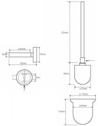 WC šepečio laikiklis Bemeta Neo, pakabinamas, stiklinis