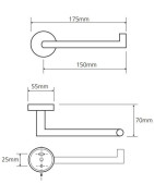 Tualetinio popieriaus laikiklis Bemeta Neo, horizontalus