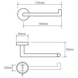 Tualetinio popieriaus laikiklis Bemeta Neo, horizontalus
