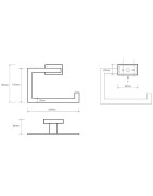 Žiedinė rankšluosčių pakaba Bemeta Plaza, 210 mm