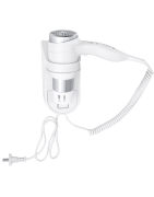 Plaukų džiovintuvas su laikikliu Bemeta Hotel, baltas