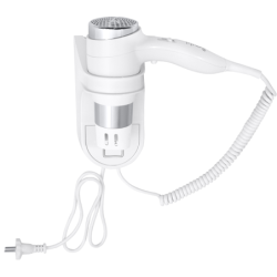 Plaukų džiovintuvas su laikikliu Bemeta Hotel, baltas