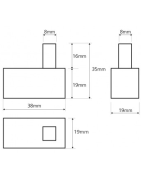 Kabliukas Bemeta Beta, 19x35mm