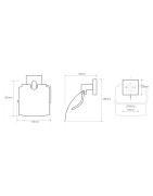 Tualetinio popieriaus laikiklis Bemeta Beta, su dangteliu