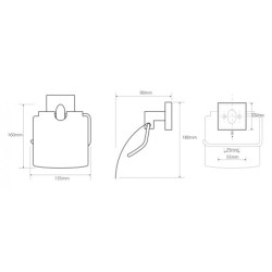 Tualetinio popieriaus laikiklis Bemeta Beta, su dangteliu