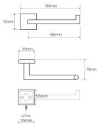 Tualetinio popieriaus laikiklis Bemeta Beta, horizontalus, kairė