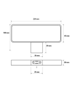 Žiedinė rankšluosčių pakaba Bemeta Via, 220 mm