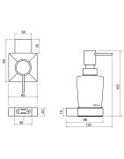 Muilo dozatorius Bemeta Via, pakabinamas, 250 ml