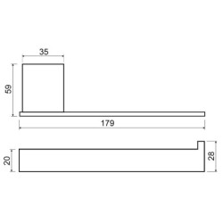 Tualetinio popieriaus laikiklis Bemeta Via, be dangtelio