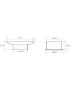 Pastatoma apvali muilinė Bemeta Omega, stiklinė