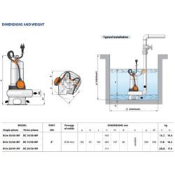 Fekalinis siurblys Pedrollo BCm 15/50-MF