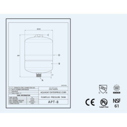 Hidroforas diafragminis AQUASKY Plus APT 8