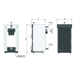 Ketaus katilas Termodinamik TERMOCAST MAXI 7 sekcijų 38kW