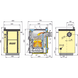 Kieto kuro katilas-viryklė Kalvis K-4B-1