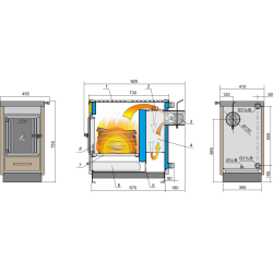 Kieto kuro katilas-viryklė Kalvis K-4CN