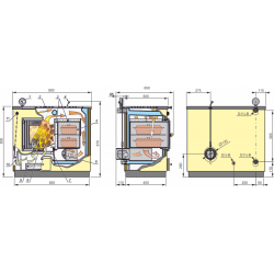 Kieto kuro katilas-viryklė Kalvis K-4ASB-1, dešinė