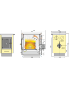 Kieto kuro katilas-viryklė Kalvis K-KO2N, orinė